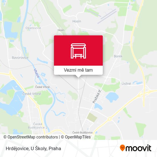 Hrdějovice, U Školy mapa
