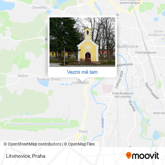 Litvínovice mapa