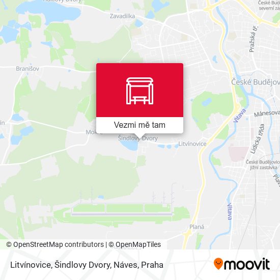 Litvínovice, Šindlovy Dvory, Náves mapa