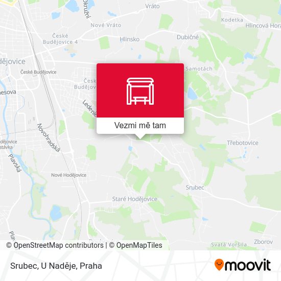 Srubec, U Naděje mapa