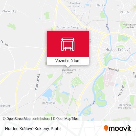 Hradec Králové-Kukleny mapa