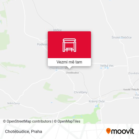Chotěbudice mapa