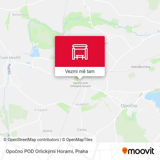 Opočno POD Orlickými Horami mapa