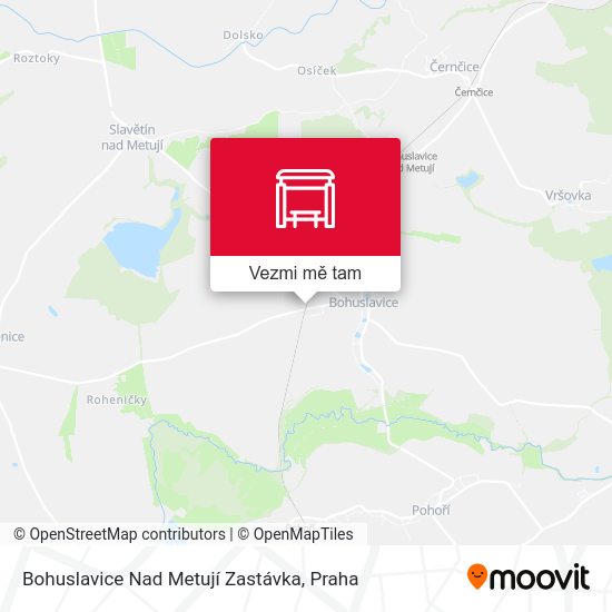 Bohuslavice Nad Metují Zastávka mapa