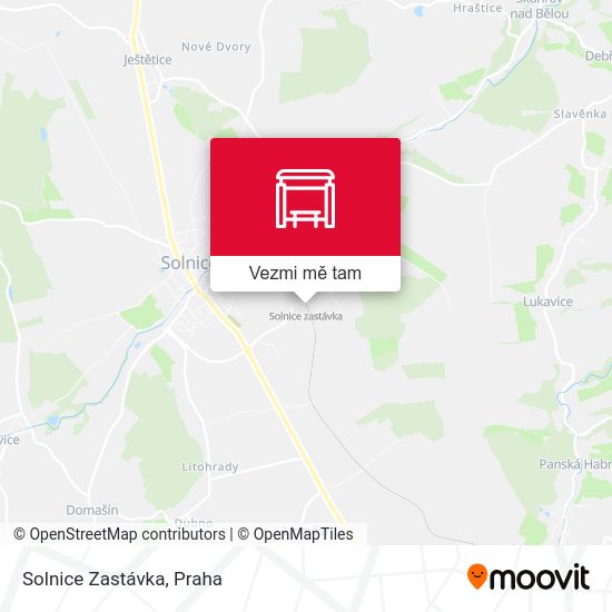 Solnice Zastávka mapa