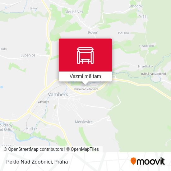Peklo Nad Zdobnicí mapa