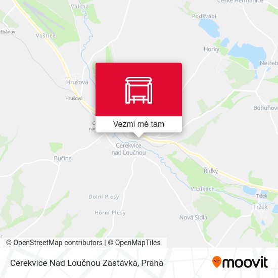 Cerekvice Nad Loučnou Zastávka mapa