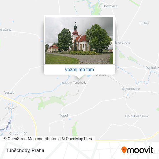 Tuněchody mapa