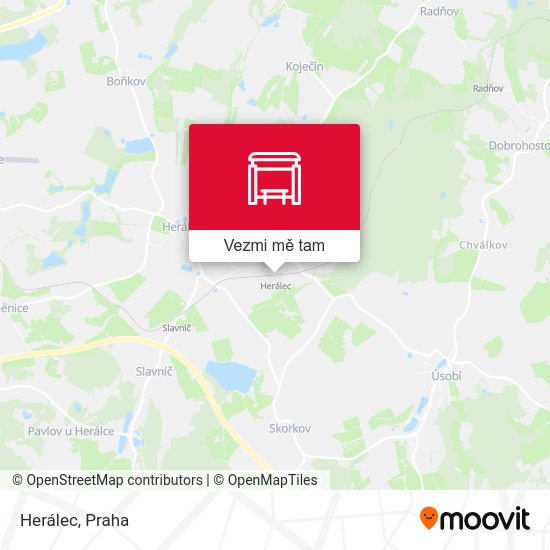 Herálec mapa