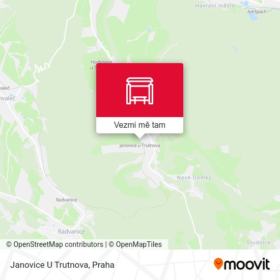 Janovice U Trutnova mapa