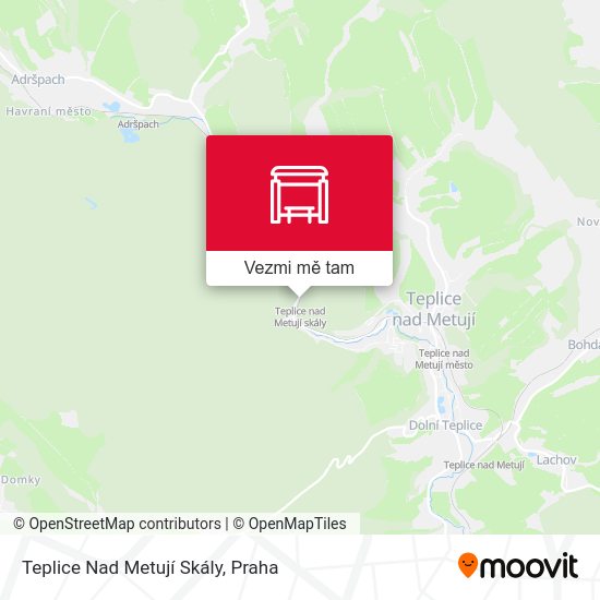 Teplice Nad Metují Skály mapa