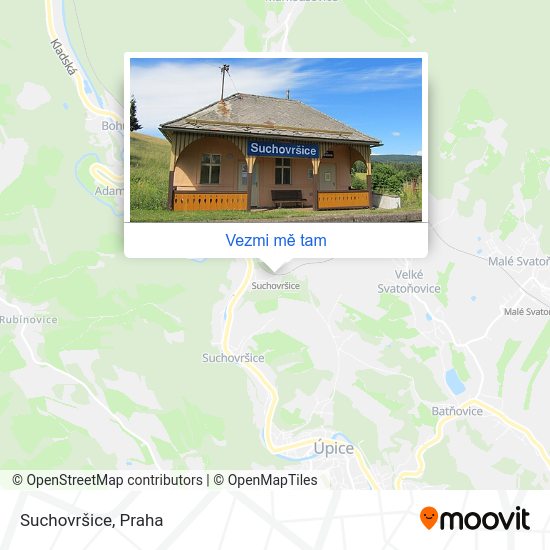 Suchovršice mapa
