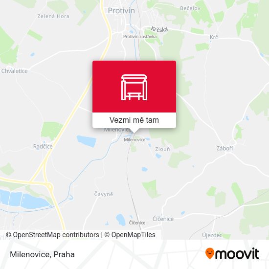 Milenovice mapa