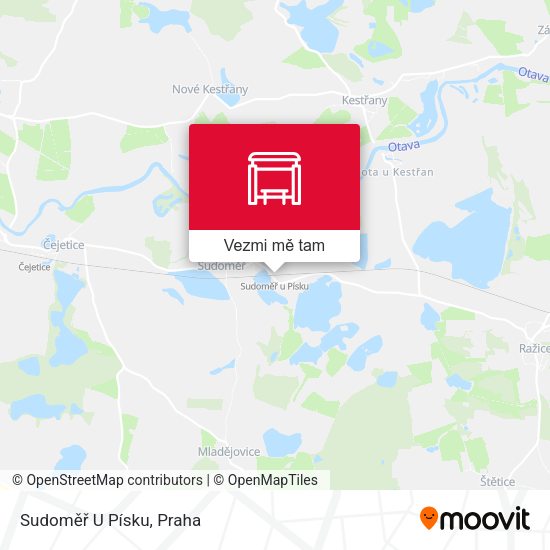 Sudoměř U Písku mapa