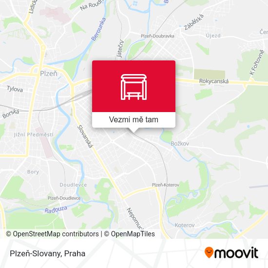 Plzeň-Slovany mapa