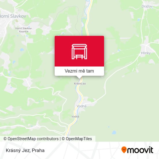 Krásný Jez mapa