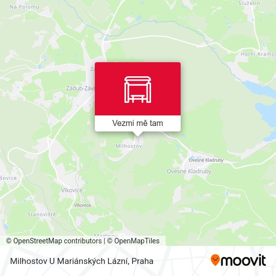 Milhostov U Mariánských Lázní mapa