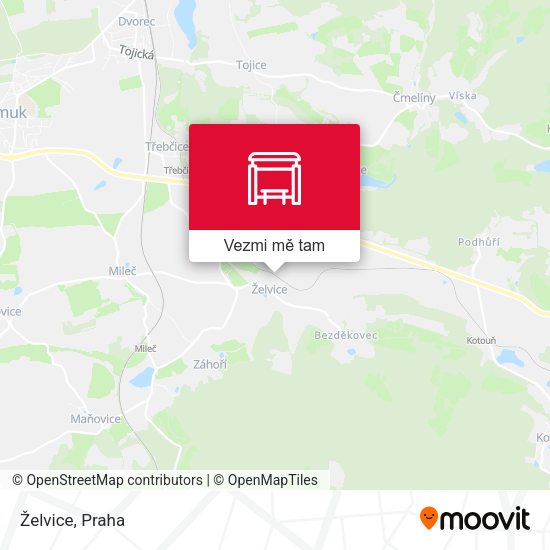 Želvice mapa