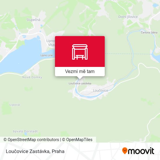 Loučovice Zastávka mapa
