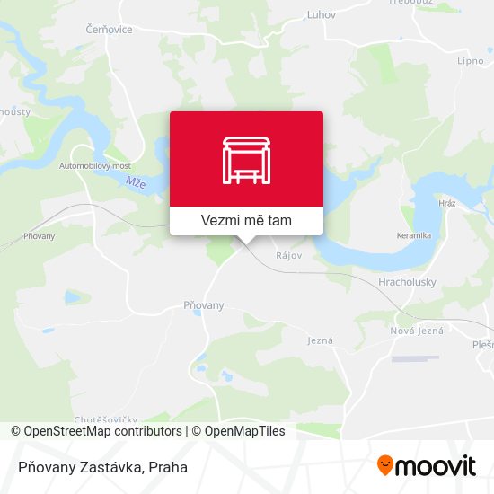 Pňovany Zastávka mapa