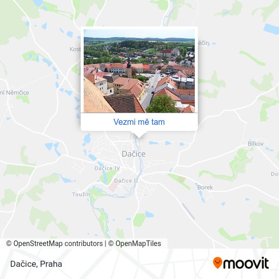 Dačice mapa