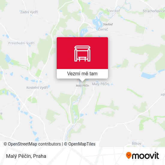 Malý Pěčín mapa