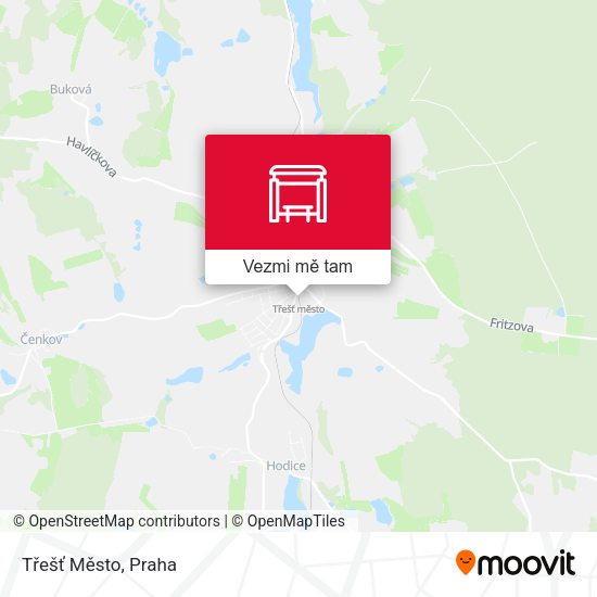 Třešť Město mapa