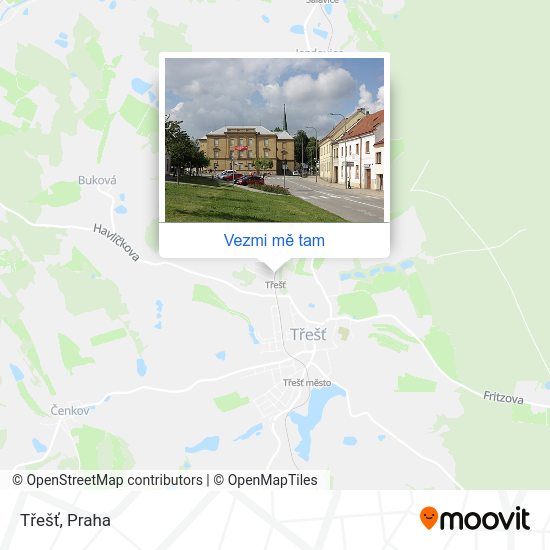 Třešť mapa