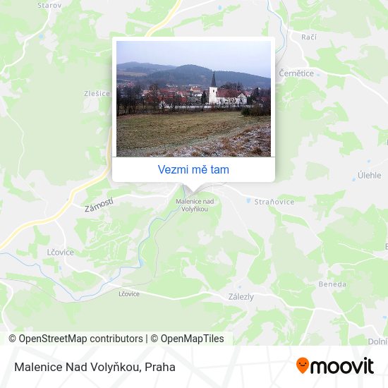 Malenice Nad Volyňkou mapa