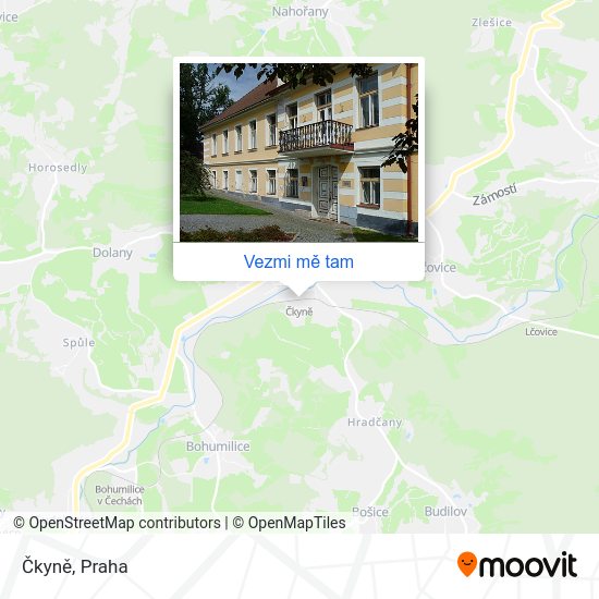 Čkyně mapa