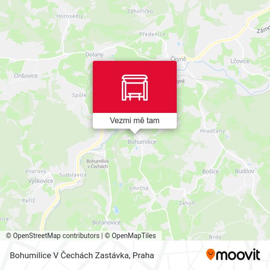 Bohumilice V Čechách Zastávka mapa