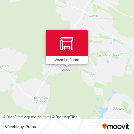Všechlapy mapa