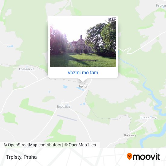 Trpísty mapa