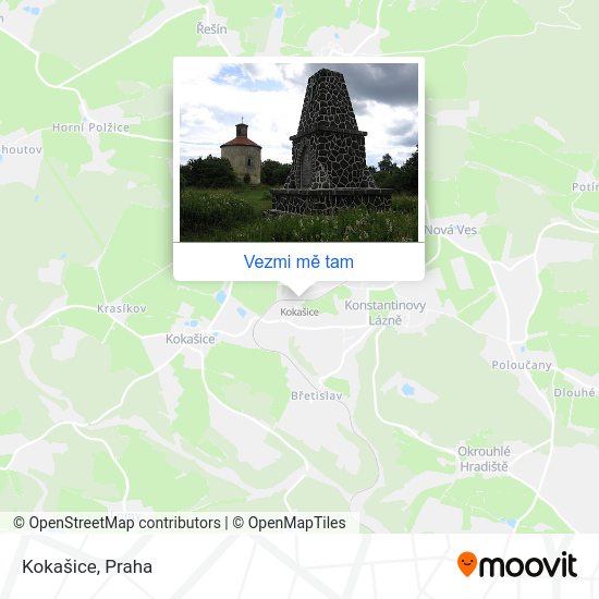 Kokašice mapa