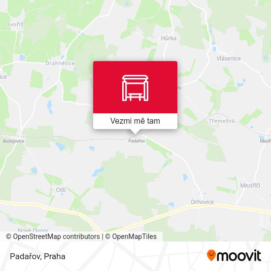 Padařov mapa
