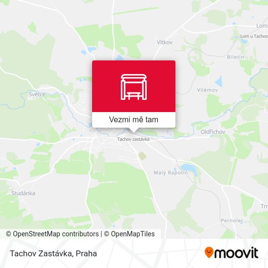 Tachov Zastávka mapa