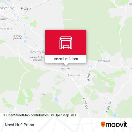 Nová Huť mapa