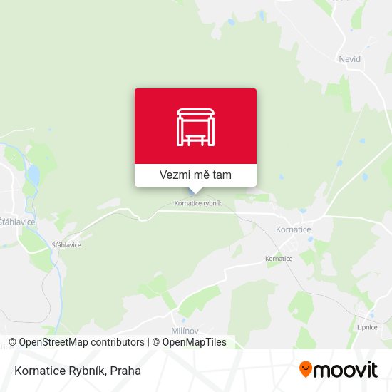 Kornatice Rybník mapa
