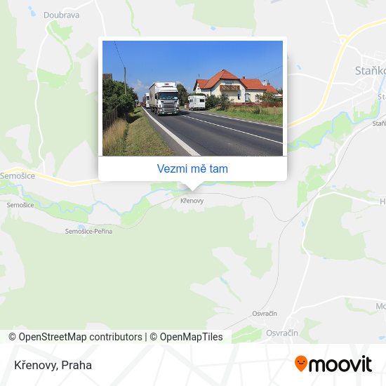 Křenovy mapa