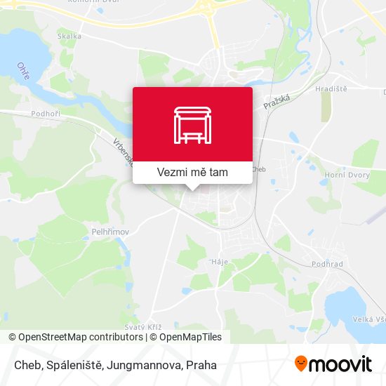 Cheb, Spáleniště, Jungmannova mapa