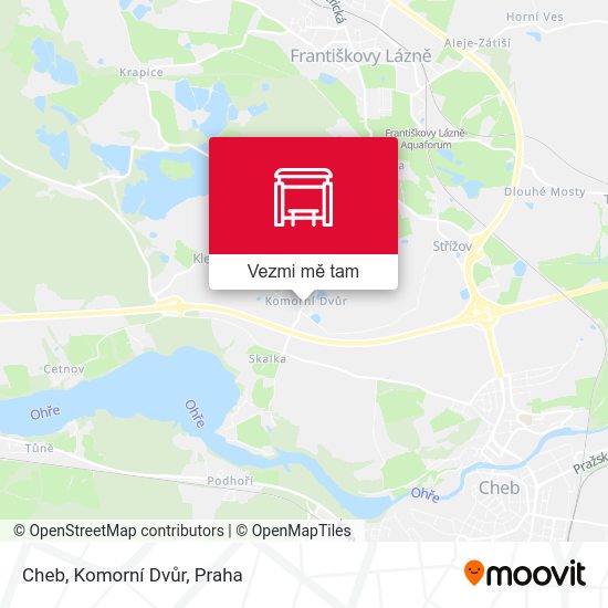 Cheb, Komorní Dvůr mapa