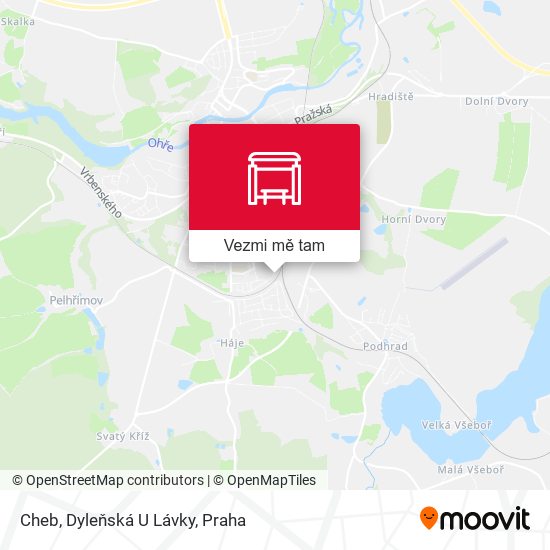 Cheb, Dyleňská U Lávky mapa