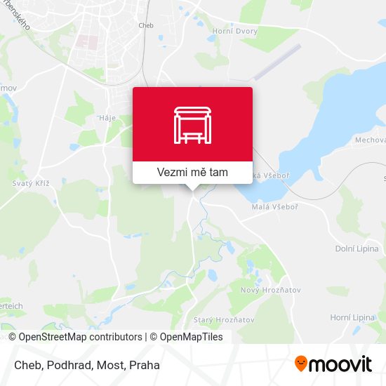 Cheb, Podhrad, Most mapa