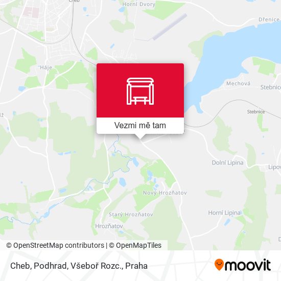 Cheb, Podhrad, Všeboř Rozc. mapa