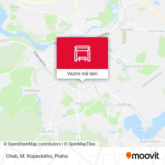 Cheb, M. Kopeckého mapa
