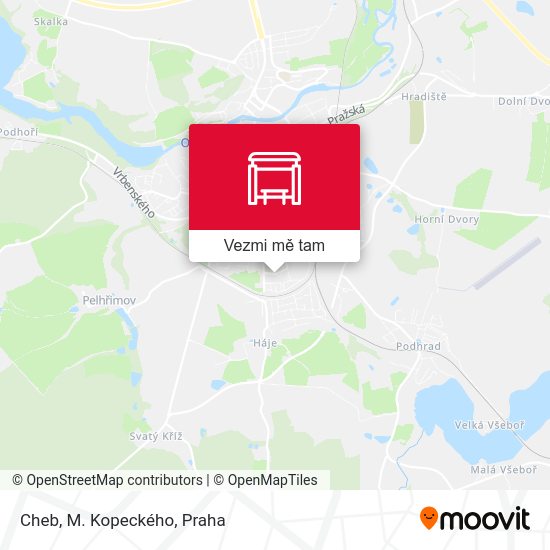 Cheb, M. Kopeckého mapa