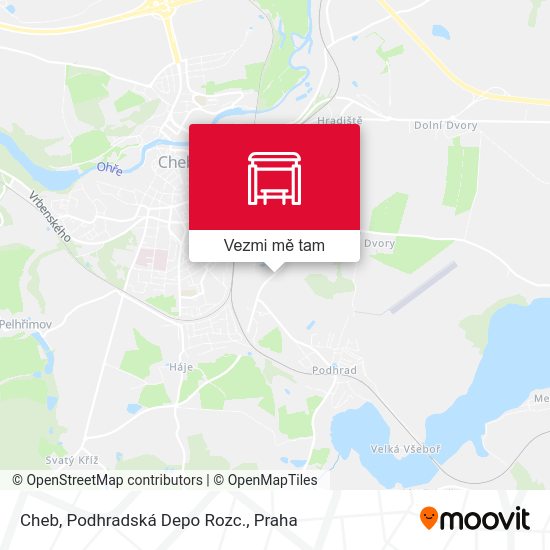 Cheb, Podhradská Depo Rozc. mapa