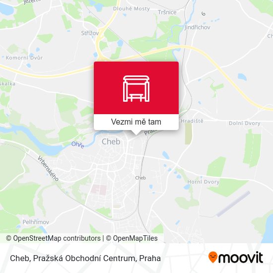Cheb, Pražská Obchodní Centrum mapa