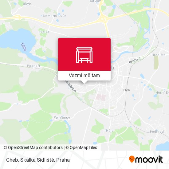 Cheb, Skalka Sídliště mapa