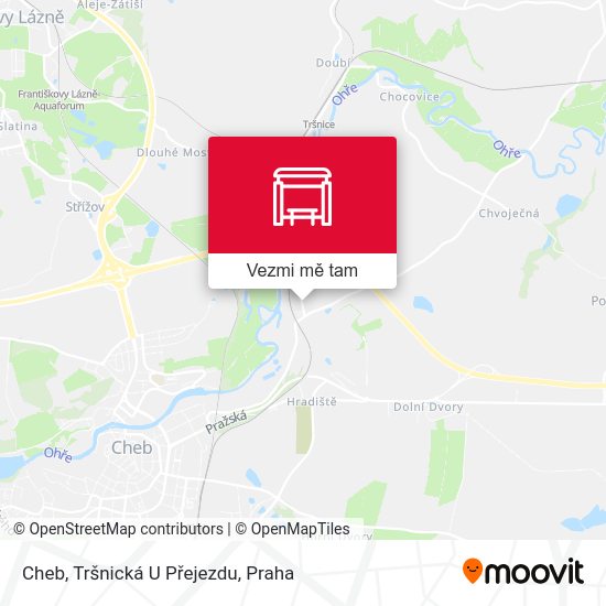 Cheb, Tršnická U Přejezdu mapa